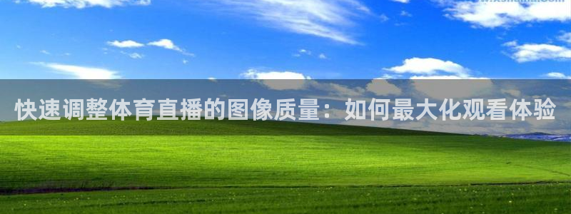 快速调整体育直播的图像质量：如何最大化观看体验